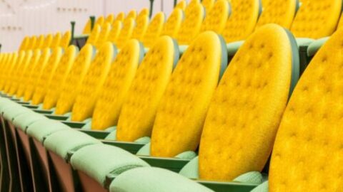 観覧席工事を施工したコトブキシーティング製の座席