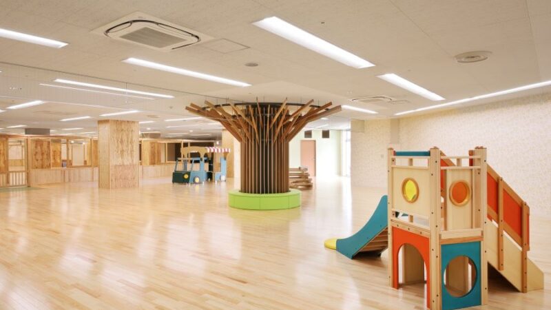 大型遊具を納品した木育エリア